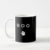 Boo Ghost Halloween Subtle Minimal Fall Funny Tric Kaffeetasse (Links)