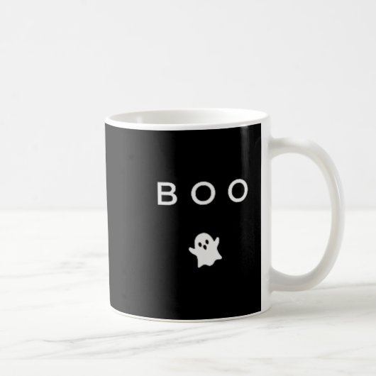 Boo Ghost Halloween Subtle Minimal Fall Funny Tric Kaffeetasse (Rechts)