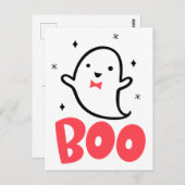 Boo Ghost, handgezeichnete Kunstwerke, Postkarte (Vorne/Hinten)