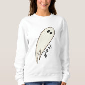 Boo Ghost Illustration Halloween Sweatshirt (Vorderseite)