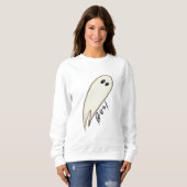 Boo Ghost Illustration Halloween Sweatshirt (Vorne ganz)