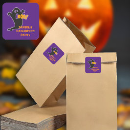 Boo Ghost Individuelle Name Quadratischer Aufkleber