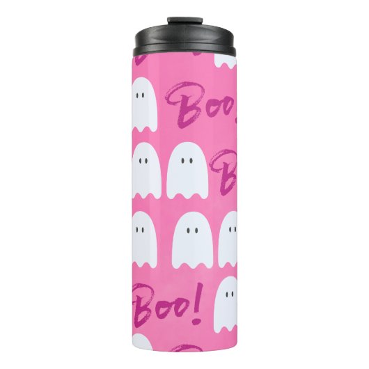 Boo Ghost isoliertes Halloween 12 oz ThermalTumble Thermosbecher (Vorderseite)