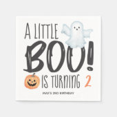 Boo Ghost Jack O'Lantern Halloween Geburtstag Serviette (Vorderseite)