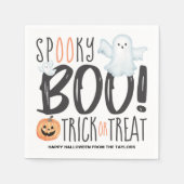 Boo Ghost Jack O'Lantern Halloween Serviette (Vorderseite)