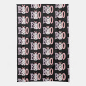 Boo Ghost Lila Pink Niedlich Black Halloween Geschirrtuch (Vertikal)