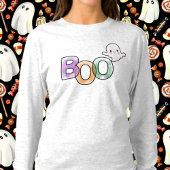 Boo Ghost Long Sleeve Fall Halloween Shirt