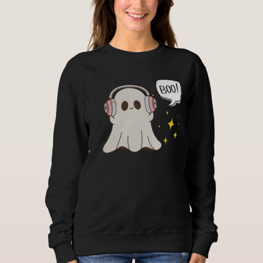 Boo Ghost Musical Halloween Sweatshirt (Vorderseite)
