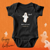 👻 BOO! Ghost Niedlich Handgezogen Halloween Baby Strampler