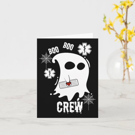 Boo Ghost Paramedic Crew Kostüm Niedlich Easy Hall Karte (Gelbe Blume)