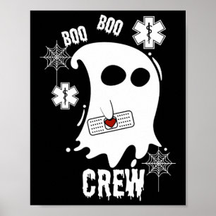 Boo Ghost Paramedic Crew Kostüm Niedlich Easy Hall Poster