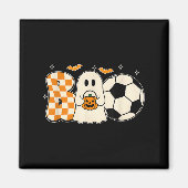 Boo Ghost Playing Fußball Halloween Spieler Trick Magnet (Vorne)