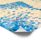 Boo! Ghost Pointillism Halloween Print Poster (Ecke)