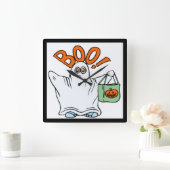 BOO ! GHOST QUADRATISCHE WANDUHR (Zuhause)