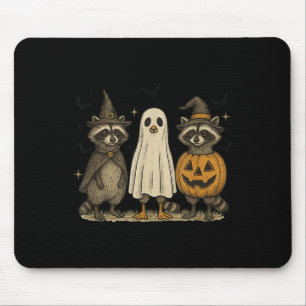 Boo Ghost Raccoon, Halloween Raccoon, Kürbis Racco Mousepad