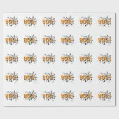 Boo Ghost Spooky Funny Halloween Vintages Wrapping Geschenkpapier (Flach)