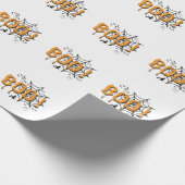 Boo Ghost Spooky Funny Halloween Vintages Wrapping Geschenkpapier (Ecke)