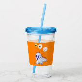 Boo Ghost UK 31 Spooky USA Skull Oktober Halloween Acryltrinkbecher (Rückseite)