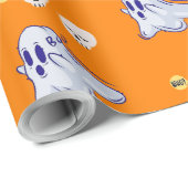 Boo Ghost UK 31 Spooky USA Skull Oktober Halloween Geschenkpapier (Rolleneckpunkt)