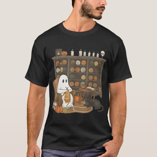 Boo Ghost Yarn Crochet Knitting T-Shirt (Vorderseite)