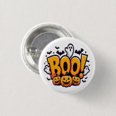Boo ghosts halloween  button (Vorne & Hinten)