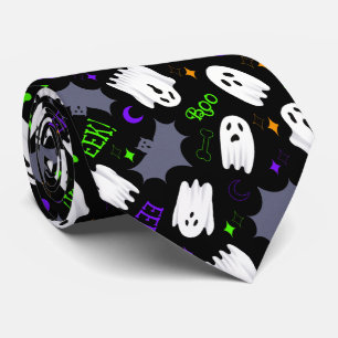 Boo Ghosts Halloween Krawatte