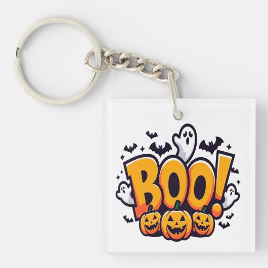 Boo ghosts halloween schlüsselanhänger (Vorderseite)