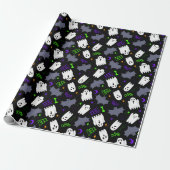 Boo Ghosts Halloween Wrapping Paper Geschenkpapier (Ungerollt)