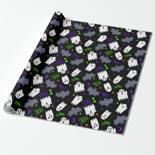 Boo Ghosts Halloween Wrapping Paper Geschenkpapier