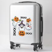 BOO! Ghosts with Pumpkins Halloween Cartoon Chaos Aufkleber (Koffer)