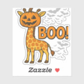 Boo Giraffe Halloween Costume Giraffe Lover Spooky Aufkleber (Blatt)
