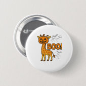 Boo Giraffe Halloween Costume Giraffe Lover Spooky Button (Vorne & Hinten)