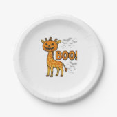 Boo Giraffe Halloween Costume Giraffe Lover Spooky Pappteller (Vorderseite)