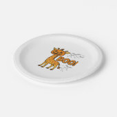 Boo Giraffe Halloween Costume Giraffe Lover Spooky Pappteller (Schrägansicht)