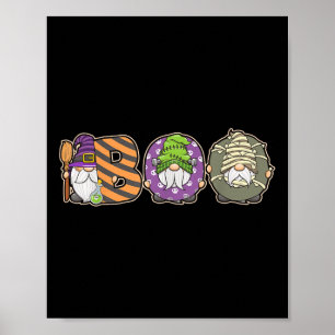 Boo Gnome Spooky Ghost Hexen Halloween-Kostüm Poster