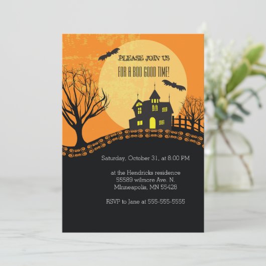 Boo Good Time Einladung (Stehend Vorderseite)