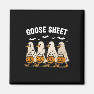 Boo Goose Sheet Gänse Kostüm Spooky Gänsehaut Magnet