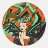 Boo Graffiti Witch Sticker (Vorderseite)