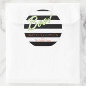 BOO Green Chic Halloween Black Stricker Runder Aufkleber (Tasche)
