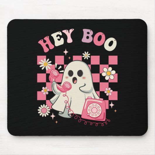 Boo Groovy Niedlich Ghost Funny Halloween Frauen K Mousepad (Vorne)