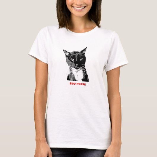 "Boo-Gruppe" Tuxedo-Katzen-T - Shirt (Vorderseite)