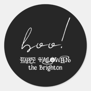 Boo gruselig Halloween Runder Aufkleber