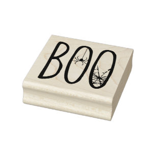 Boo Gruseliger Spinne & Spinnennetz Halloween Gummistempel