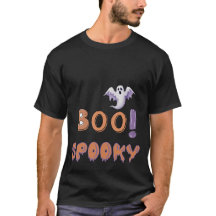 BOO! Gruseliges Halloween T-Shirt | Geist & tropfe