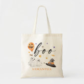 Boo Halloween Aquarelltrick oder Trete Tragetasche (Vorne)