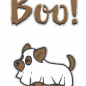 Boo Halloween Aufkleber (Vorderseite)