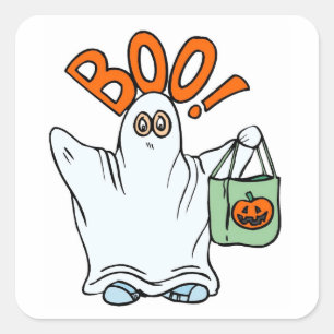 Boo! Halloween - Aufkleber