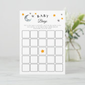 Boo Halloween Baby Shower Baby Bingo Game Card Einladung (Stehend Vorderseite)