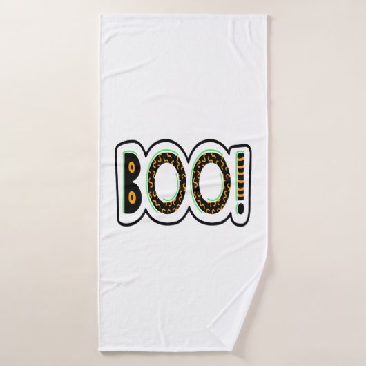 BOO Halloween Badehandtuch (Badehandtuch)