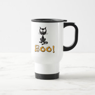 Boo! Halloween Beängstigend Cat Reisebecher